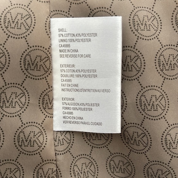 Michael Kors Navy Double Breasted Trench Coat Size S - Picture 5 of 5